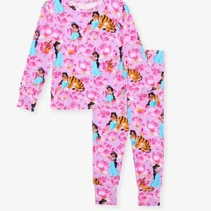 NWT Posh Peanut Disney Jasmine 5T-6T 2pc Bamboo Pajama Set Pink Print